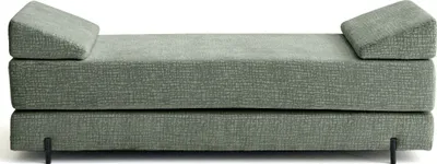 Image de Best Mobilier Brescia - banquette 3 places convertible en tissu velours relief , Vert