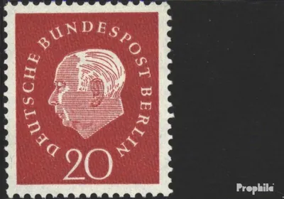 Produktbild von Briefmarken Berlin (West) 1959 Mi 184R mit Zählnummer postfrisch Heuss