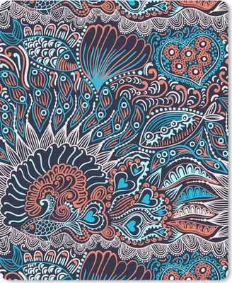 Produktbild von MuchoWow® Mauspad Mousepad Fisch - Koralle - Unterwasser - Abstrakt - Muster 30x40 cm - Mousepads - Maus Mat - Pad - Mausunterlage - Mausmatten