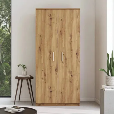 Obrázek produktu pro Šatní skříň Zenit SZ2D, skříň se závěsnými dveřmi, dvoudveřová skříň do ložnice (barva: dub Artisan)