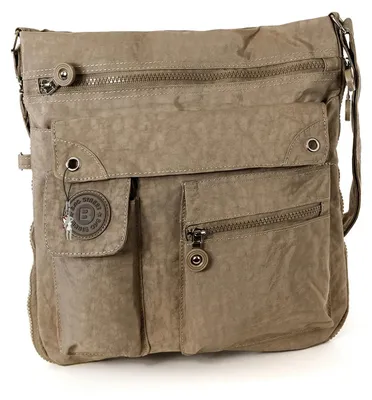 Productafbeelding van Bag Street dameshandtas, tas, steenkleur, nylon, 31x10x33 cm, modelnummer D2OTJ206N