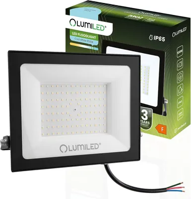 Produktbild von LUMILED LED Strahler 100W Superhell Außenstrahler 9000Lm LED Fluter Strahler für Außen IP65 Wasserdicht 6500K Kaltweiß Scheinwerfer Flutlichter schwarz Flutlichtstrahler