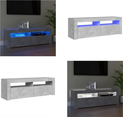 Obrázek produktu pro vidaXL TV skříňka s LED osvětlením betonově šedá 120x35x40 cm - TV skříňka - TV skříňka s LED osvětlením - TV skříňka s LED světly