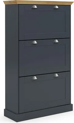 Produktbild von Schuhkipper >Motala< in Anthrazit - 80x132x30cm (BxHxT)