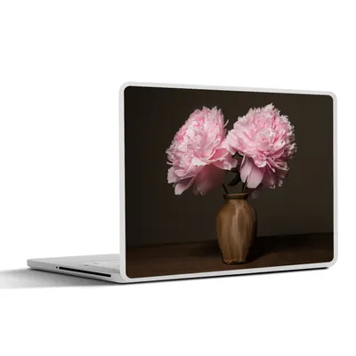 Produktbild von MuchoWow® Laptop Aufkleber Sticker Cover Vase - Blumen - Rosa 32.5x23.5 cm - Sticker für Laptop - Selbstklebend