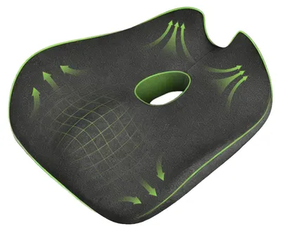 Image de Coussin ergonomique pour chaise - Soulagement du coccyx grâce à la mousse à mémoire de forme