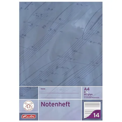 Zdjęcie produktu dla herlitz Notenheft x.book, DIN A4, Lineatur 14, 8 Blatt