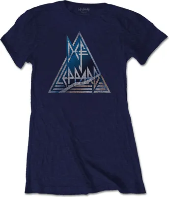 Produktbild von Def Leppard Triangle Logo Navy Blue S Damen T-Shirt