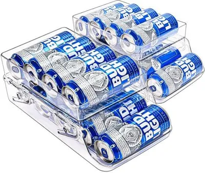 Obrázek produktu pro Plastový box na plechovky, úsporný, 1 ks, 36,5 × 20 × 13,8 cm