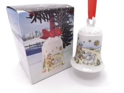 Produktbild von Hutschenreuther Porzellan Weihnachtsglocke Glocke 1993 mit Originalverpackung