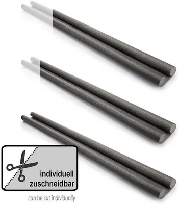 Image de Double butoir de porte - Joint de porte - Butoir de porte avec double système d'étanchéité - Protection contre les courants d'air et le bruit - 86 cm
