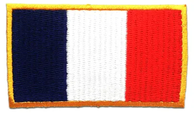 Obrázek produktu pro Vlajka Francie Vlajka - nášivka, nažehlovací, nažehlovací nášivka, nášivka, nažehlovací, Velikost: 6,2 x 7,5 cm