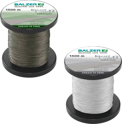 Produktbild von Balzer Iron Line 8 Catfish - 1500m geflochtene Angelschnur, Farbe:Weiß, Durchmesser/Tragkraft:0.70mm / 89.0kg