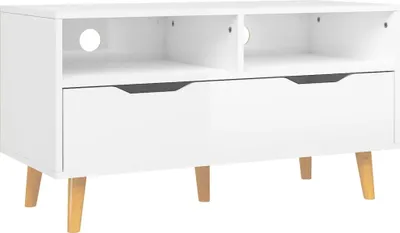 Produktbild von vidaXL TV-Schrank Hochglanz-Weiß 90x40x48,5 cm Holzwerkstoff