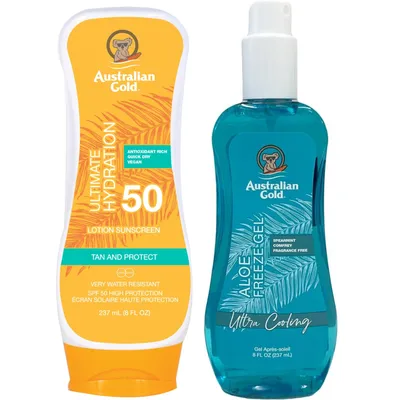 Produktbild von Australian Gold Lotion Sonnenschutzmittel SPF50 + Aloe Freeze Gel