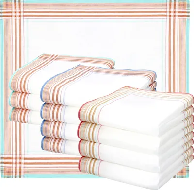 Produktbild von Betz 12 Stück Damen Stoff Taschentücher Paloma 4 Größe 28x28 cm 100% Baumwolle Farbe - 45679 Dessin 1