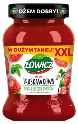 Immagine prodotto di Marmellata di fragole Łowicz con pezzi di frutta 450 g