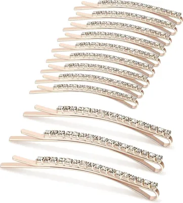 Produktbild von 12 Stücke Strass Haarnadeln Diamant Haarclips Bobby Pins für Mädchen