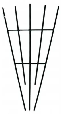 Produktbild von Fächer Rankhilfe aus Metall 56 cm, Pflanzenstütze für Kletterpflanzen, pulverbeschichtet, grün