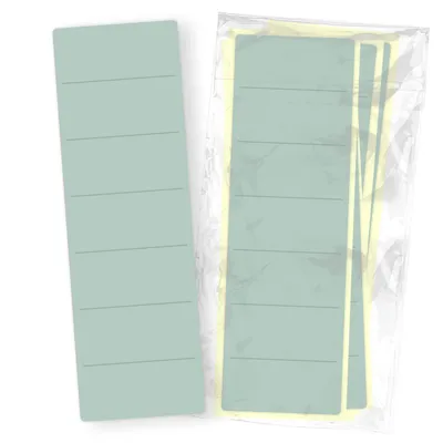Produktbild von itenga 10x Ordneretikett Eukalyptus Rückenetikett vollflächig zum Aufkleben 6,0 x 19,0 cm aus Haftpapier