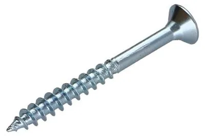 Produktbild von Spanplattenschrauben Senkkopfschraube Pozi N°2 4X40 Teilgewinde Verzinkt
