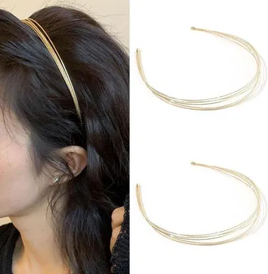 Produktbild von Famanu Haarbanden Mehrlagig Metall – Elegante Haaraccessoires