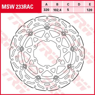 Produktbild von TRW Bremsscheibe Sportiv schwimmend MSW233RAC GSX-R1000 WDM0