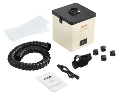Image de VEVOR Aspirateur de fumées de soudure 100W Aspirateur de fumées de soudure 240 m³/h Mini Desktop Absorbeur de fumées de soudure 5800U/min Filtre à 3 niveaux Aspiration des fumées de soudure pour les stations de soudure