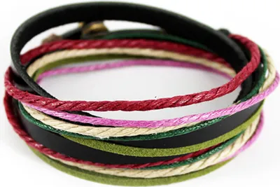 Produktbild von axy Lederarmband Wickelarmband Armband Echtlederarmband  für Herren Damen Männer Jungen Armschmuck