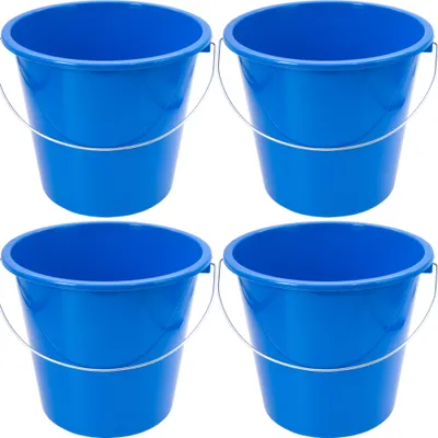 Produktbild von 4x Eimer 5 Liter Putzeimer Haushaltseimer Wassereimer Kunststoffeimer Universal 5l