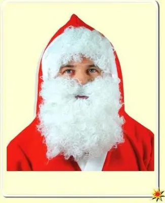 Produktbild von Weihnachtsmann/ Nikolaus Bart und Perücke weiß