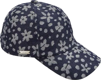 Seeberger Jeansstoff Baseballcap in blau