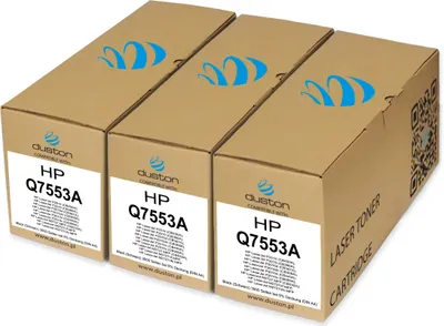 Obrázok produktu pre 3x Q7553A, 53A Tonerová tlačová kazeta čiernej farby kompatibilná s multifunkčným zariadením HP Laserjet M2727NF P2014 P2015 P2015d P2015dn P2015n P2015x