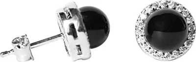 Produktbild von Sterling Silber Ohrstecker mit Onyx