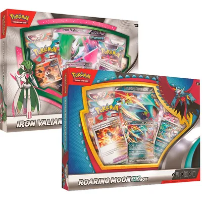 Obrázek produktu pro Pokémon obchodní karetní hra Iron Valiant Ex Box se 4 booster kartami, barevný