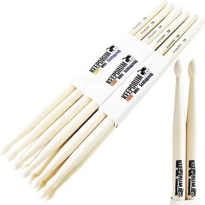 Produktbild von keepdrum 5B Hickory Schlagzeugstöcke 6 Paar