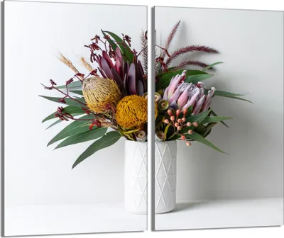 Image de Plaques de recouvrement pour cuisinière 2 pièces 30x52 Couverture de plaque vitrocéramique, verre, fleurs Art.