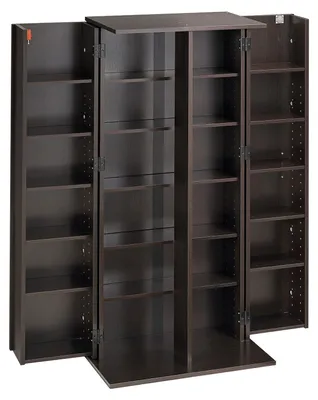 Immagine prodotto di Mobile portaoggetti multimediale, scaffale porta-DVD a 6 ripiani, 610 x 368 x 1270 mm. Scaffale portaoggetti multimediale per CD, DVD, libri e giochi. Scaffale porta-CD per soggiorno, ufficio domestico e sala di registrazione. Colore: marrone