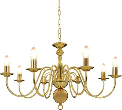 Produktbild von vidaXL Kronleuchter Golden für 8 x E14 Glühbirnen
