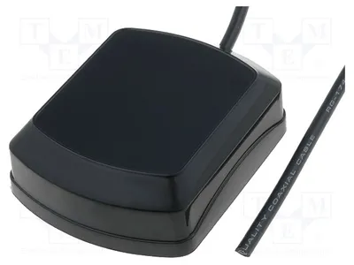Image de 1 x Antenne L : 5 m, 2,4 ÷ 5 VDC, GPS, dimensions : 48 x 39 x 14 mm, avec aimant, 15 mA, compatible GPS et GSM