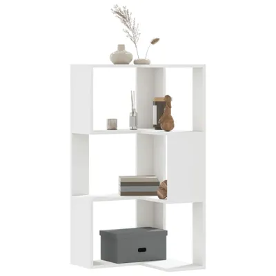 Immagine prodotto di Maison Exclusive - Libreria angolare 3 ripiani Bianco 50x50x102 cm Materiale ligneo