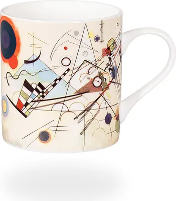 Produktbild von tea4chill Könitz Teetasse Kandinsky Komposition 8. Tee- oder Kaffeetasse 400ml, Fine Bone China Porzellan