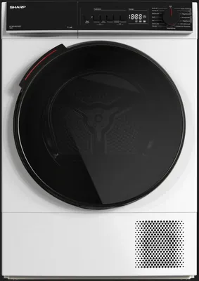 Zdjęcie produktu dla Suszarka bębnowa z pompą ciepła SHARP KD-WNHB0S9GWC-DE (10 kg, klasa energetyczna C), (15 programów suszenia, 20-minutowy program ekspresowy, Wi-Fi, bęben ze stali nierdzewnej z oświetleniem), biała