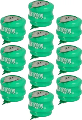Produktbild von vhbw 10x NiMH Ersatz Knopfzellen-Akku (80 mAh, 2,4 V, NiMH)
