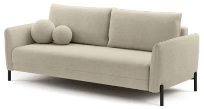 Produktbild von Selsey VERUCO - Sofa mit Schlaffunktion und Chenille-Bezug, Hellbeige