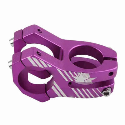 Immagine prodotto di 31,8 mm, resistente, mountain bike e bici da strada, lega di alluminio, attacco manubrio per bicicletta, viola