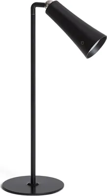 Produktbild von LED-Tischlampe 3W Tragbar Metall mit wiederaufladbarem USB-Akku Bysta Schwarz