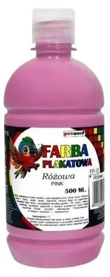Image de Peinture pour affiches, 500 ml, rose - Penword