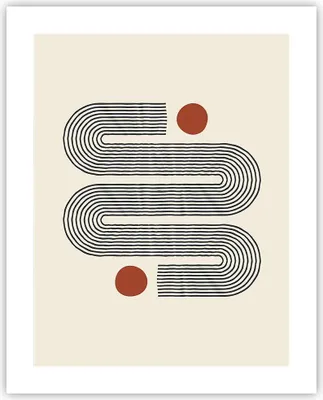 Produktbild von Poster - Poster ohne Rahmen - Minimalistisch Modern Abstraktion - 40x50 cm - Wand Bild - Wanddeko - Wandbilder - Kunstposter - Wandposter - Bilder - Kunstdruck - Wanddekoration - P2XPA40x50-4901
