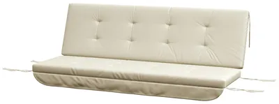 Produktbild von Auflagen-Set für Hollywoodschaukel 170 cm, Schaukelauflage Beige, wasserabweisend, Ersatzpolster für Gartenschaukel, Sitz- und Rückenkissen weich
